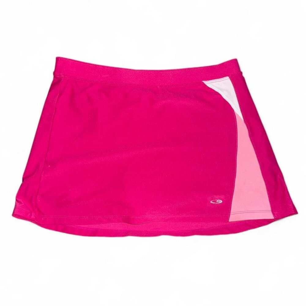 Champion Pink & White Short Mini Athletic Tennis Skirt Skort Youth Girls Size XL